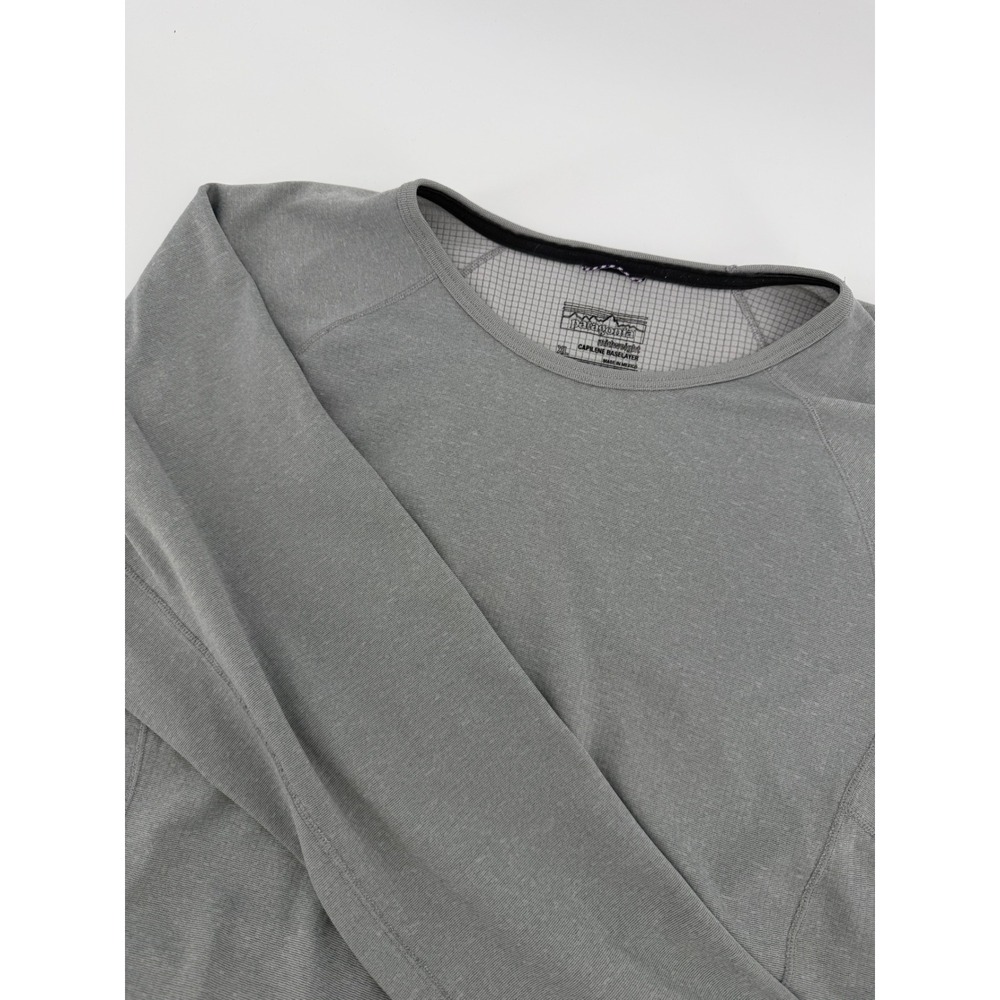 Patagonia Capilene Midweight Baselayer Grey‎ Polartec Grid Crew Neck Top XL